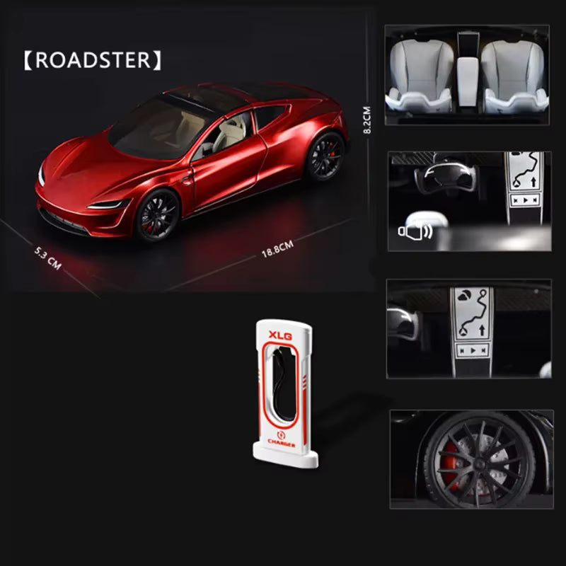 Tesla Roadster Diecast Model Car – PocketGarage Edition