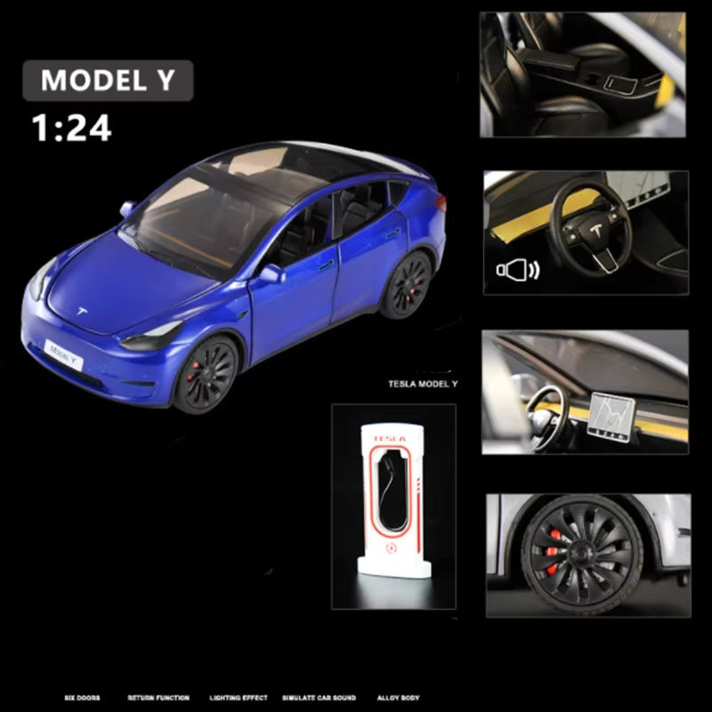 Tesla Model Y 2017-2023 Diecast Model Car – PocketGarage Edition