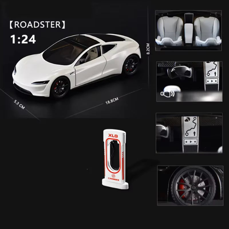 Tesla Roadster Diecast Model Car – PocketGarage Edition