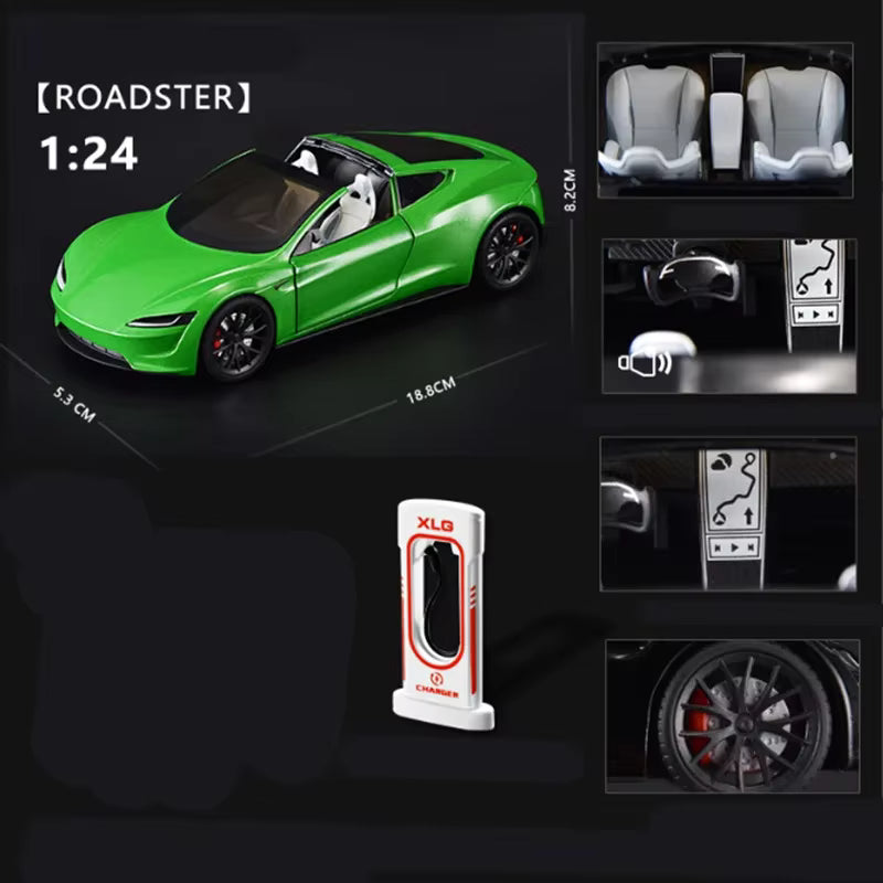 Tesla Roadster Diecast Model Car – PocketGarage Edition