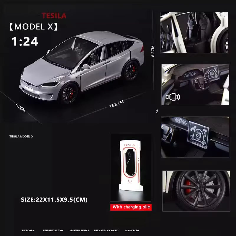 Tesla Model X Diecast Model Car – PocketGarage Edition