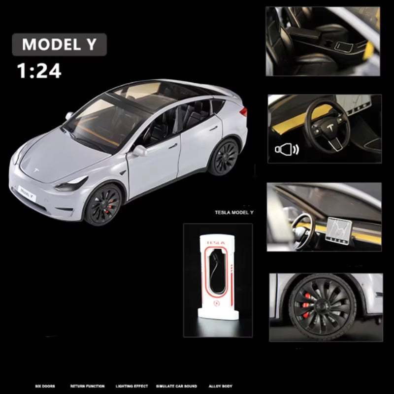 Tesla Model Y 2017-2023 Diecast Model Car – PocketGarage Edition