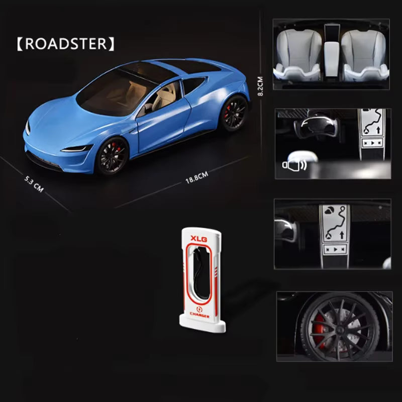 Tesla Roadster Diecast Model Car – PocketGarage Edition